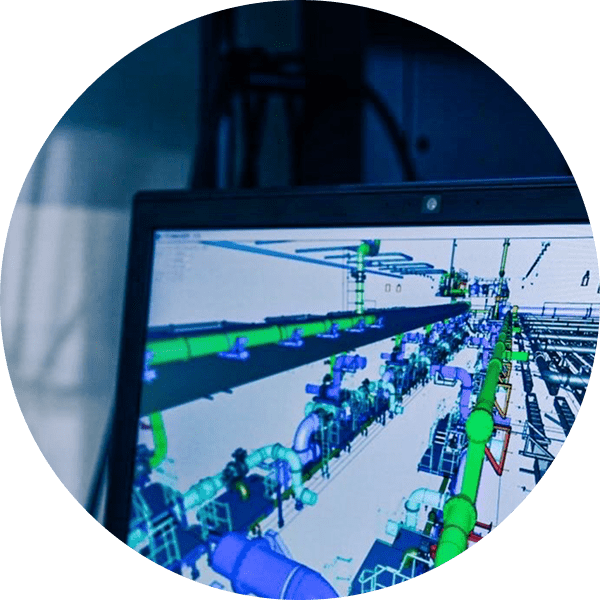 3D スキャンによる既設配管・機器の図面化